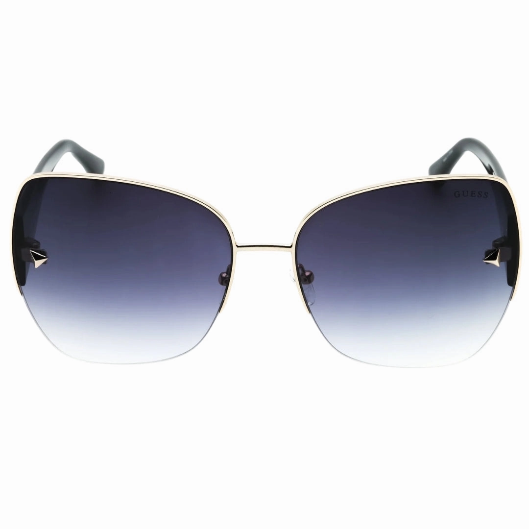 Guess Gold Detail Black Frame Smoke Gradient Lens Sunglasses