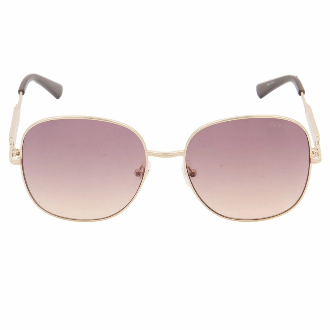 Guess Gold Frame Gradient Bordeaux Lensed Sunglasses