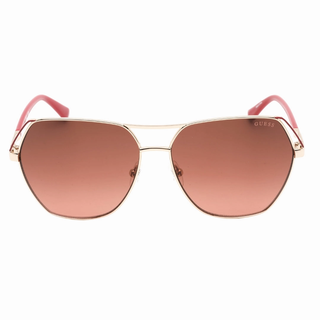 Guess Gold Framed Brown Gradient Lensed Sunglasses