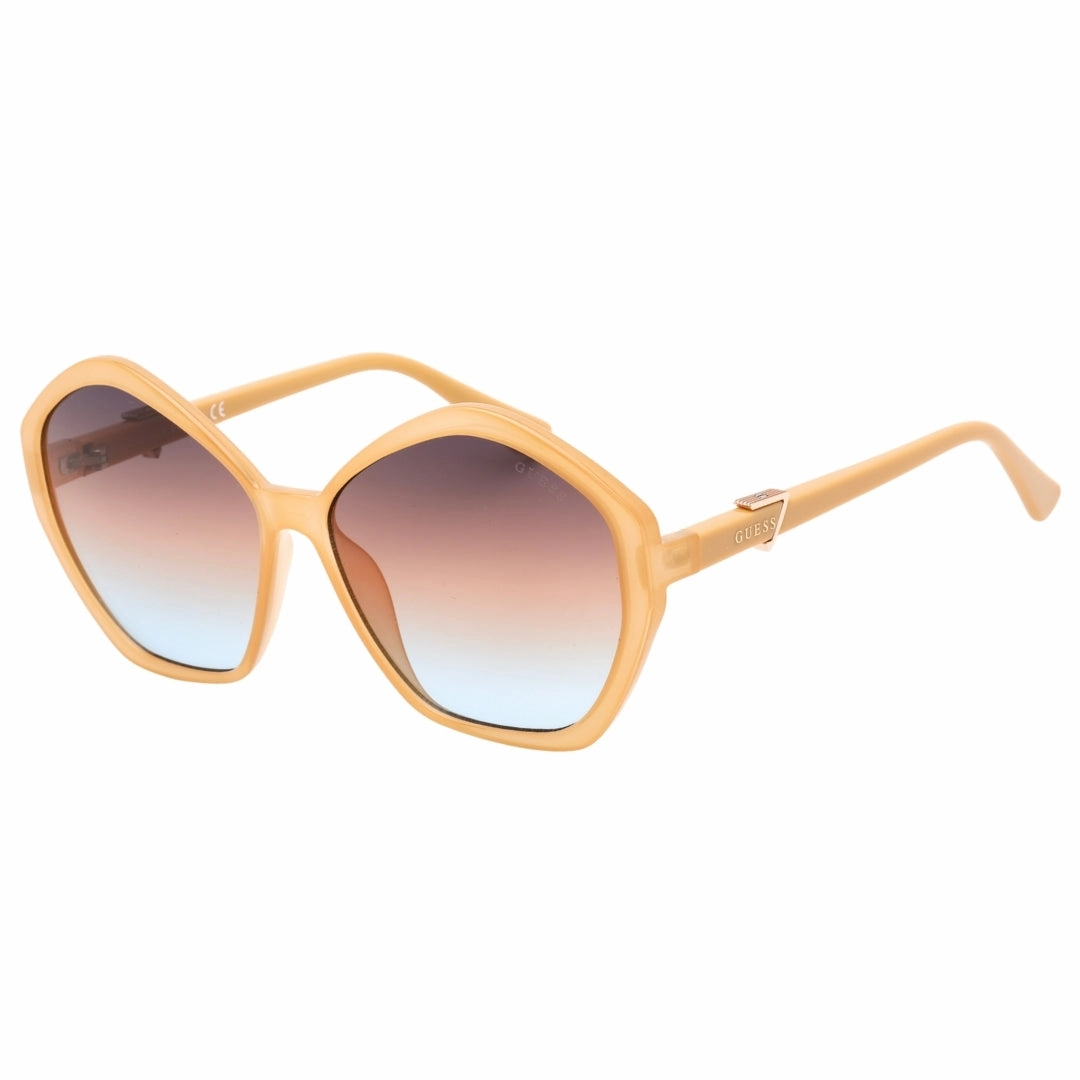 Guess Gradient Brown Lens Shiny Beige Sunglasses