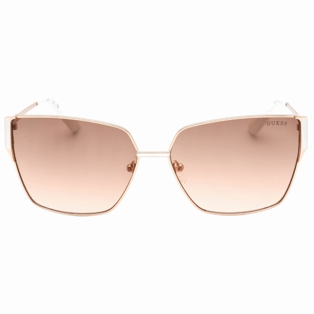 Guess Gradient Brown Lensed Matte Rose Gold Sunglasses