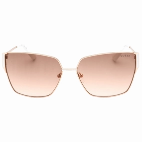 Guess Gradient Brown Lensed Matte Rose Gold Sunglasses