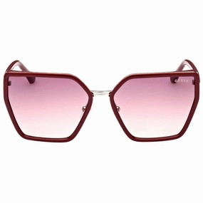 Guess Shiny Bourdeaux Frame Gradient Bordeaux Lens Sunglasses