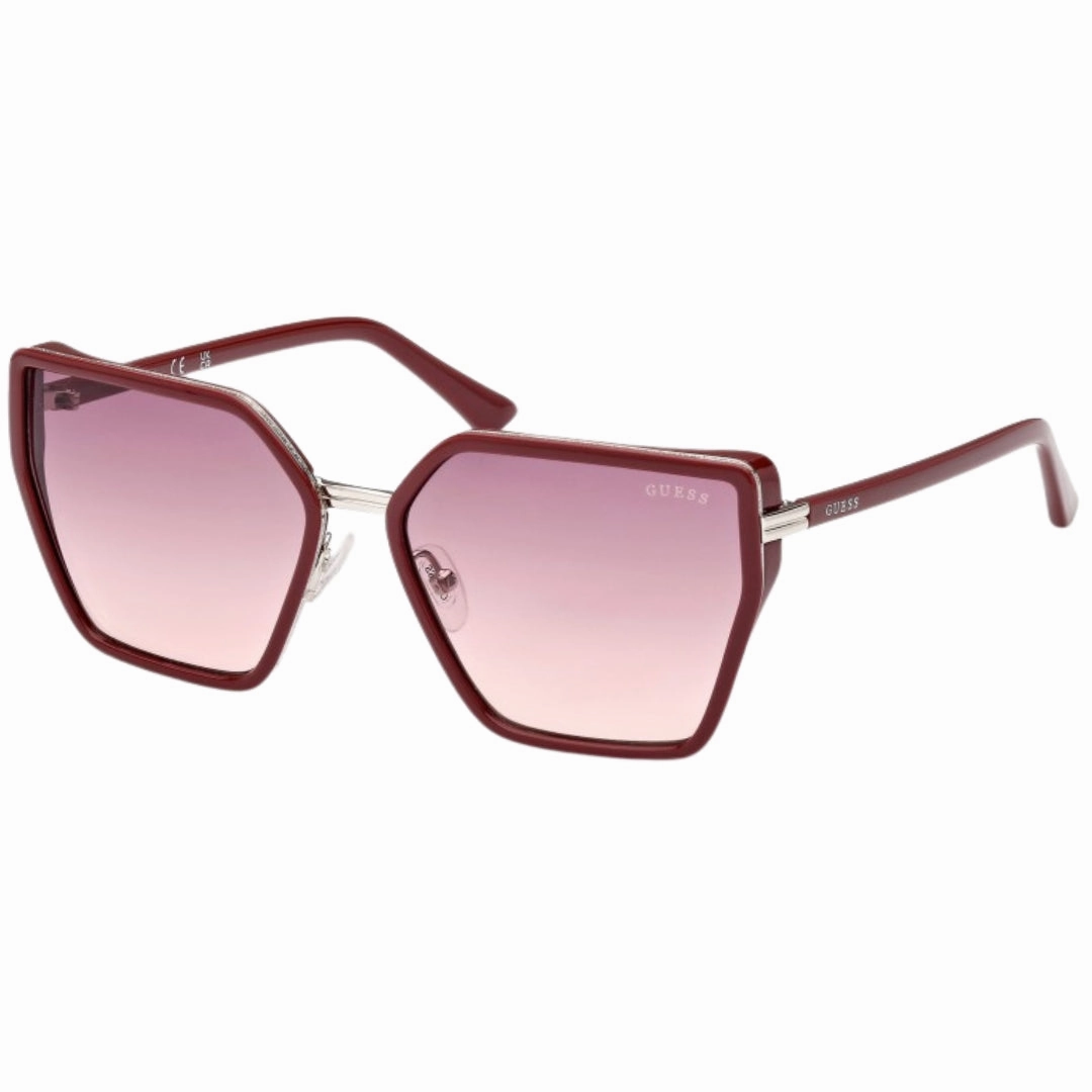 Guess Shiny Bourdeaux Frame Gradient Bordeaux Lens Sunglasses