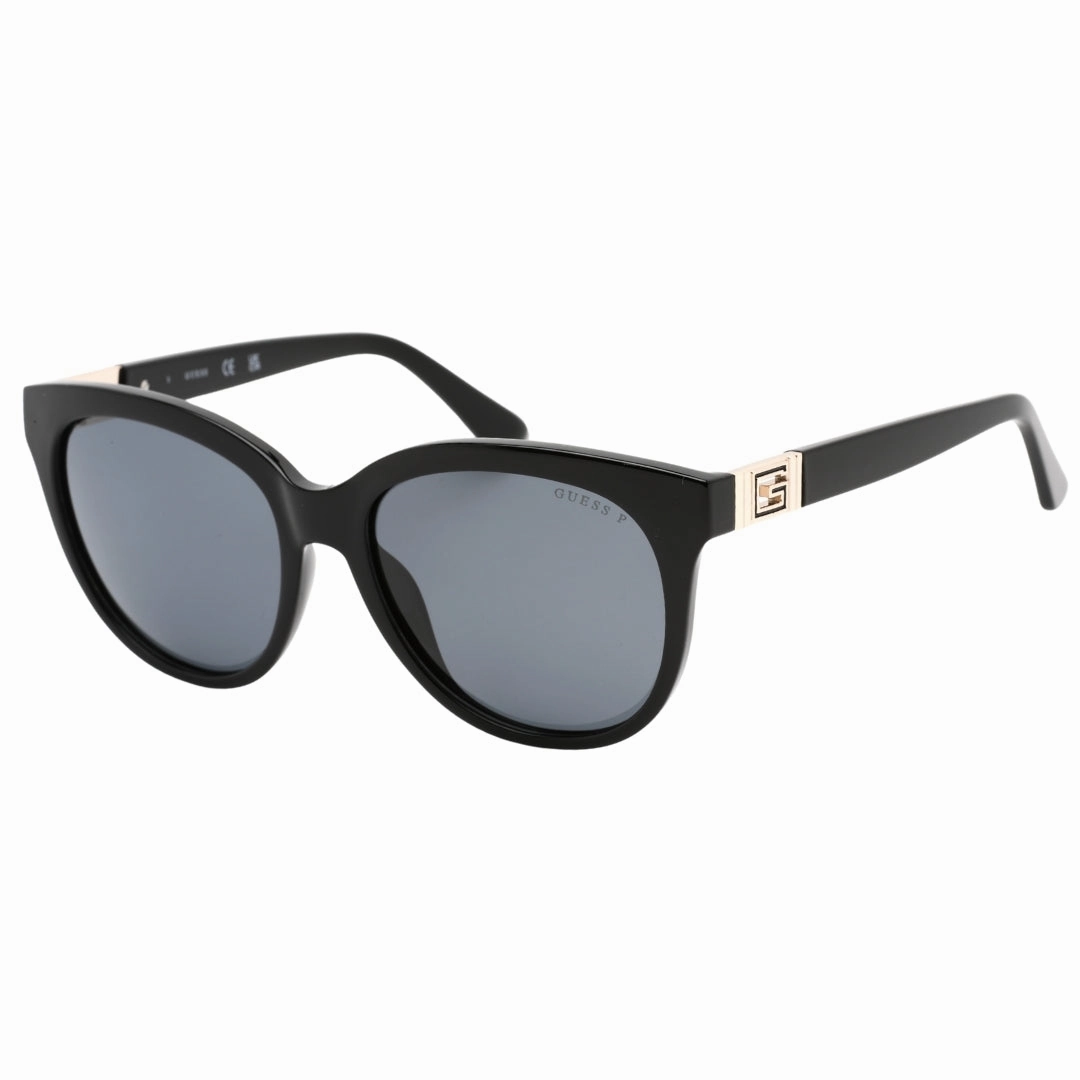 Guess Smoke Polarized Lens Shiny Black Sunglasses