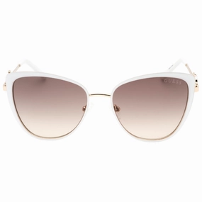 Guess White Outlined Frame Rose Gold Sunglasses
