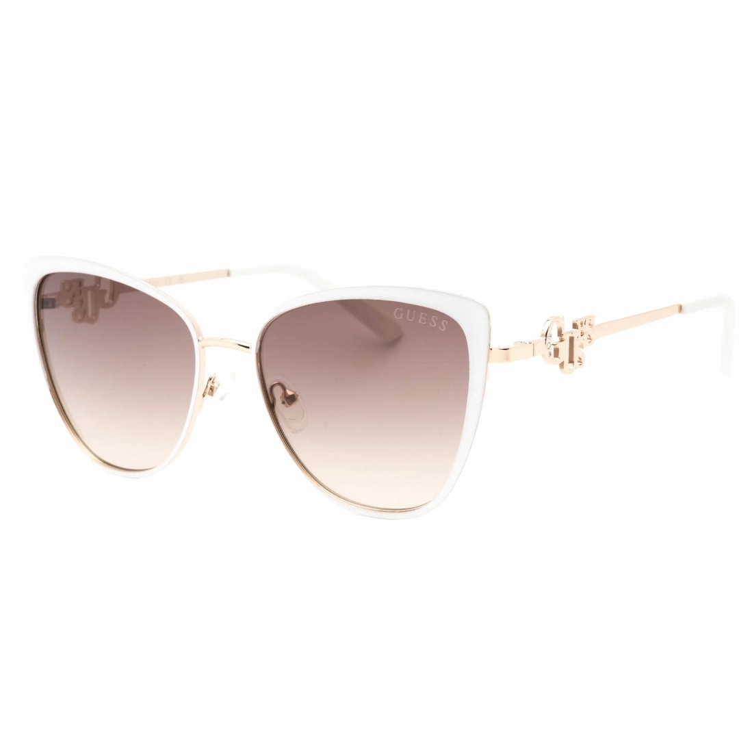 Guess White Outlined Frame Rose Gold Sunglasses