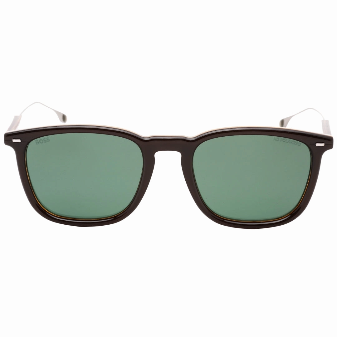 Hugo Boss Brown Striped Frame Brown Lens Sunglasses
