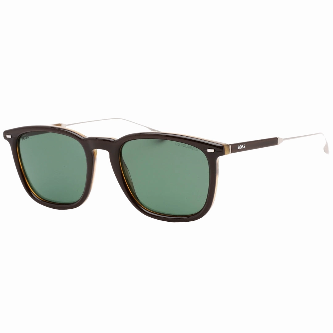 Hugo Boss Brown Striped Frame Brown Lens Sunglasses