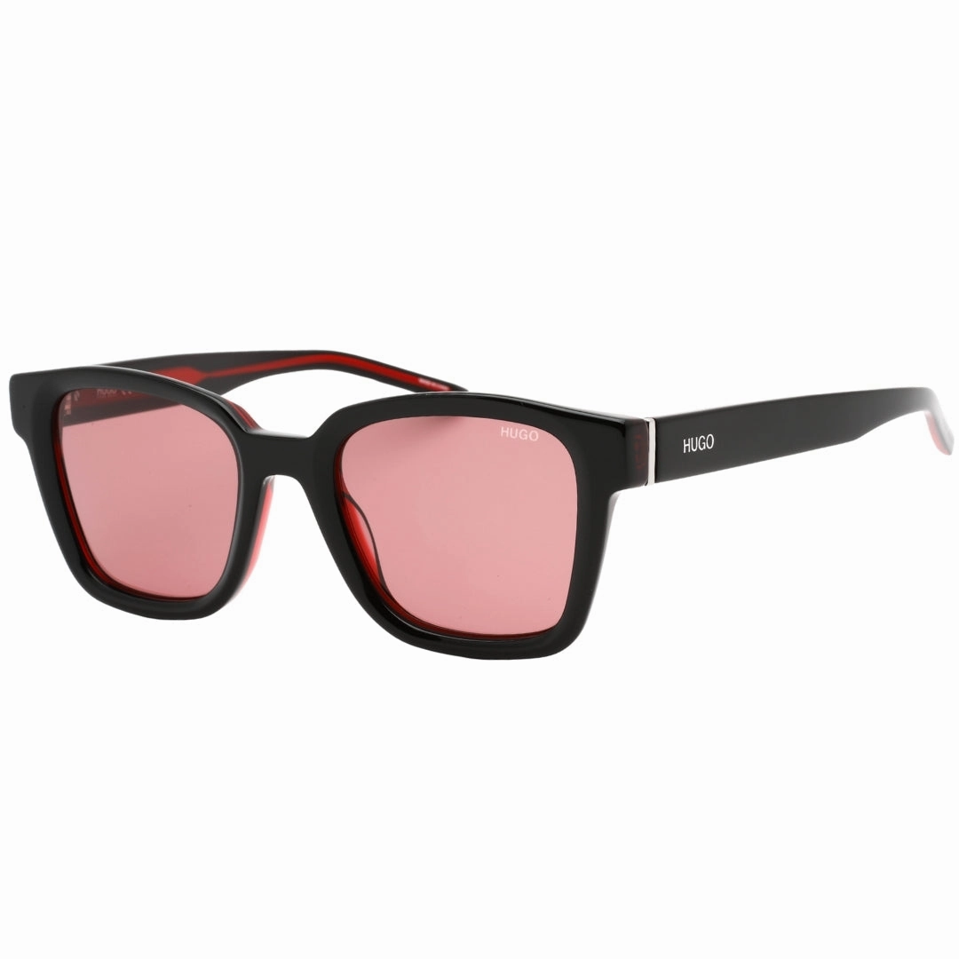Hugo Boss Burgundy Lensed Red Detail Black Sunglasses