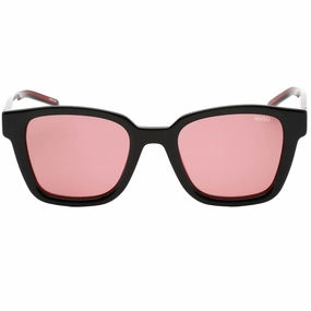 Hugo Boss Burgundy Lensed Red Detail Black Sunglasses