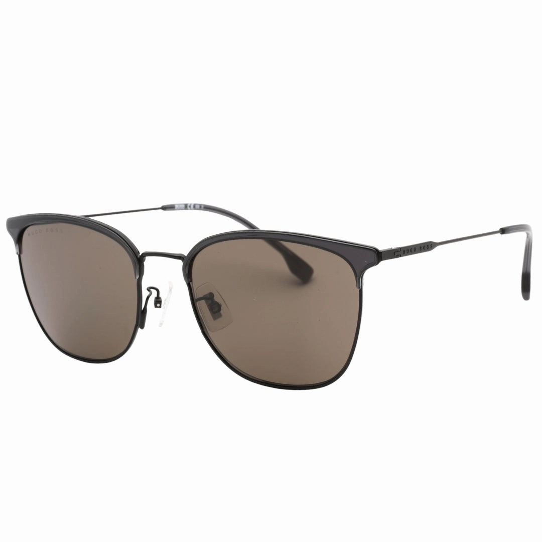 Hugo Boss Dark Ruthenium Grey Frame Grey Lens Sunglasses