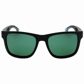 Hugo Boss Green Polarized HC OL Lens Matte Black Sunglasses