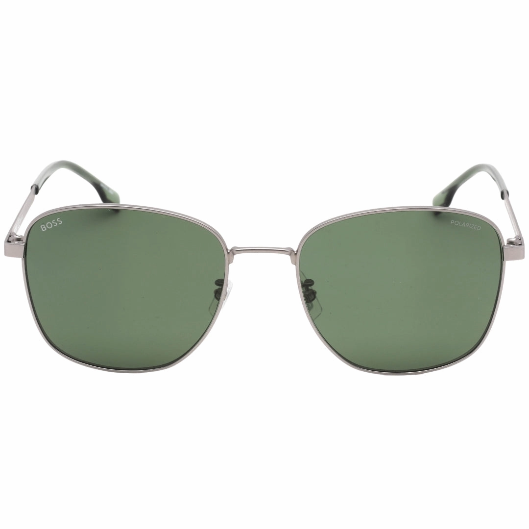 Hugo Boss Green Polarized Lens Matte Ruthenium Sunglasses