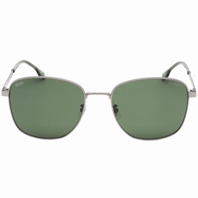 Hugo Boss Green Polarized Lens Matte Ruthenium Sunglasses