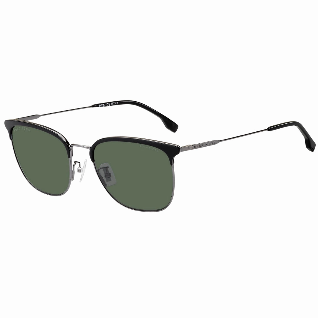 Hugo Boss Green PZ Lensed Black Dark Ruthenium Frame Sunglasses