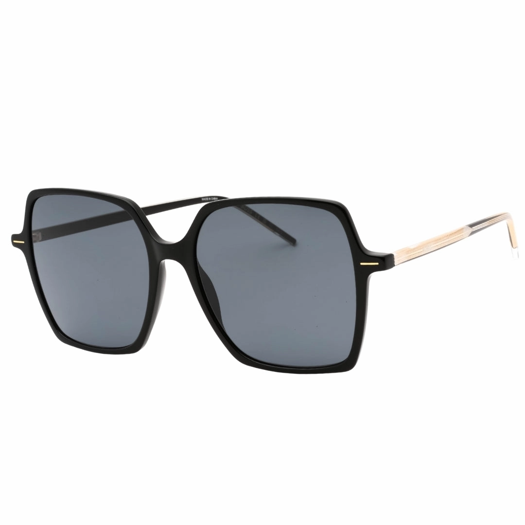 Hugo Boss Grey Lens Gold Arms Black Sunglasses