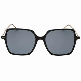 Hugo Boss Grey Lens Gold Arms Black Sunglasses