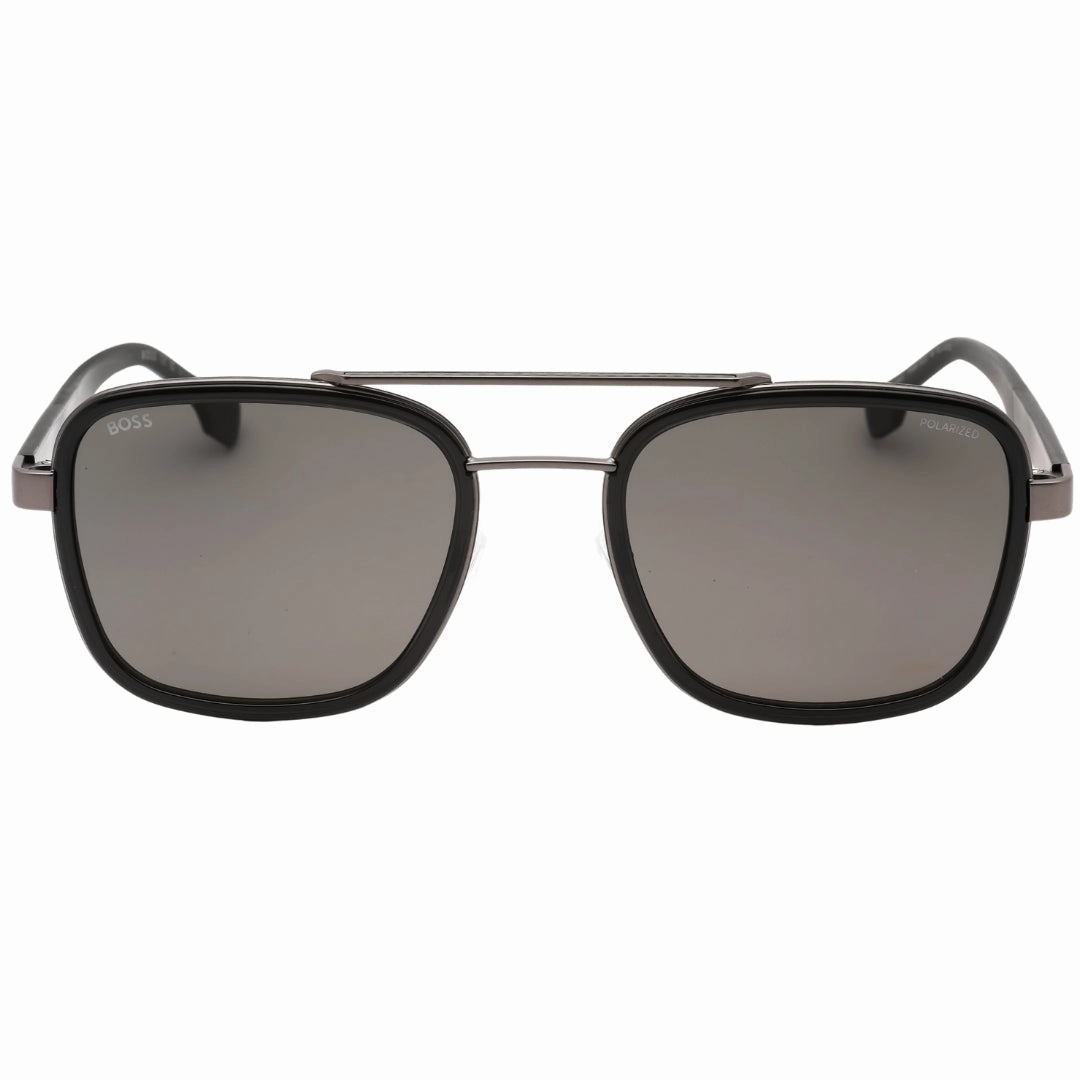 Hugo Boss Grey Polarized Lens Dark Ruthenium Grey Sunglasses