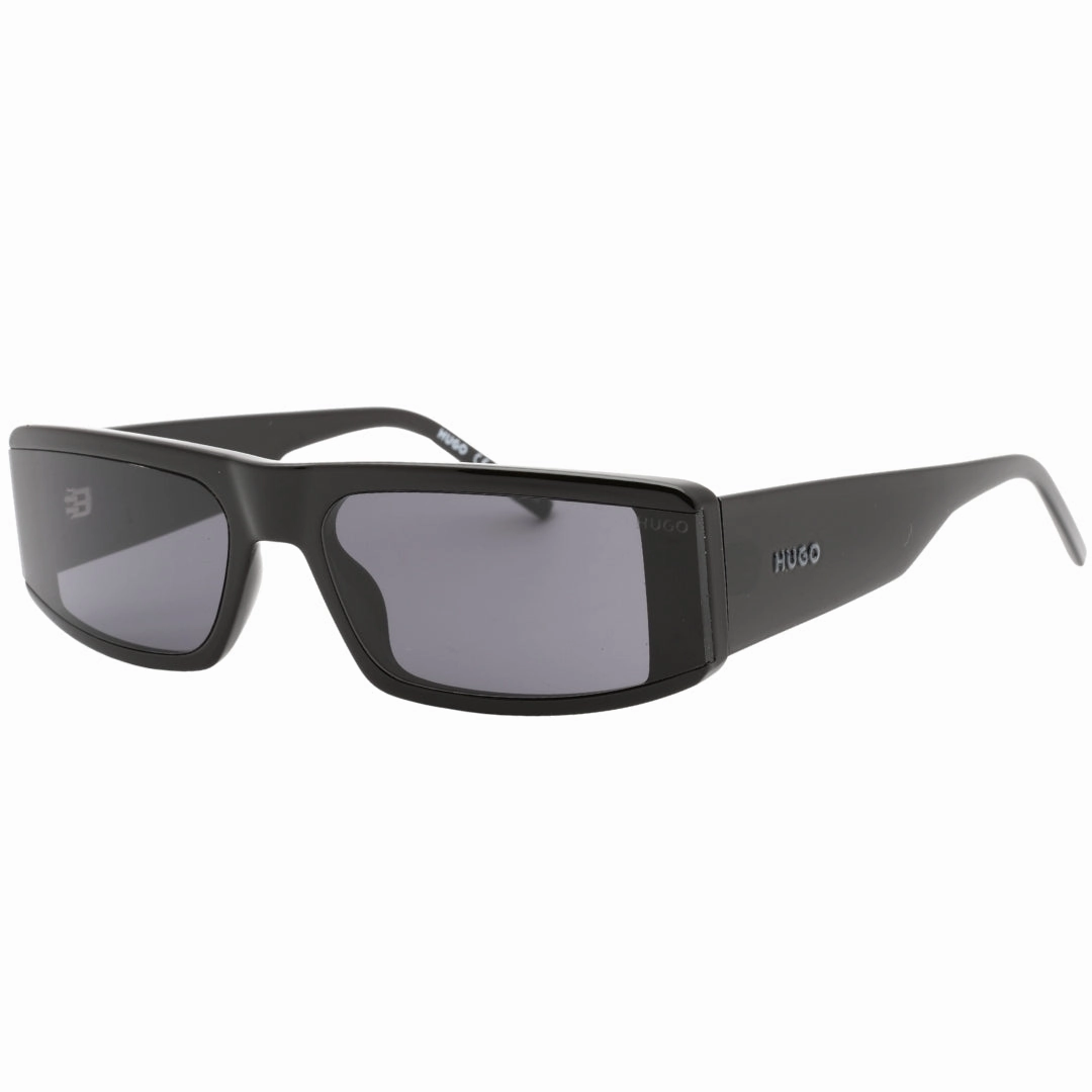 Hugo Boss Grey Rectangular Lens Black Sunglasses