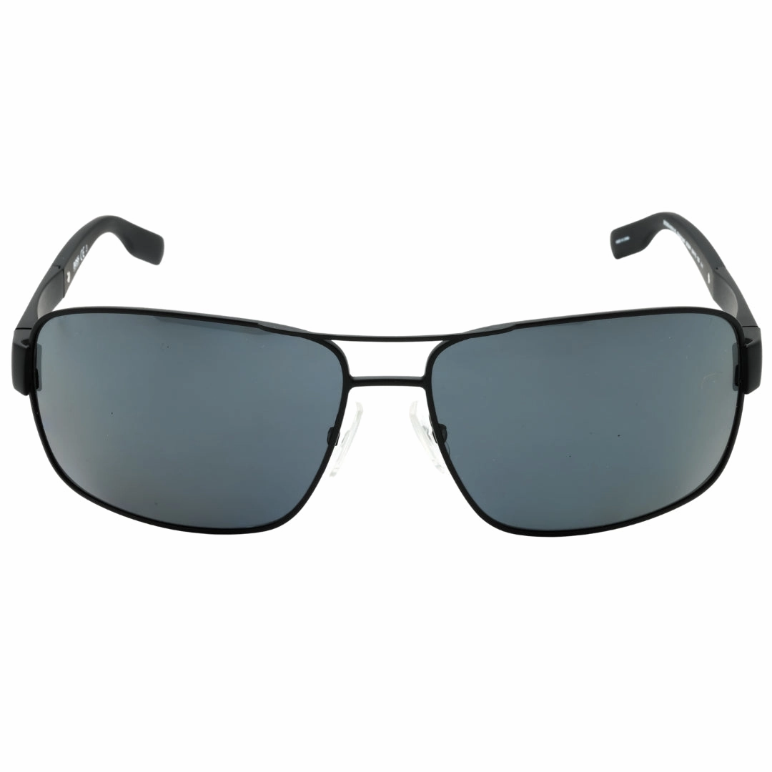 Hugo Boss Matte Black AH Gray Polarized Lensed Sunglasses