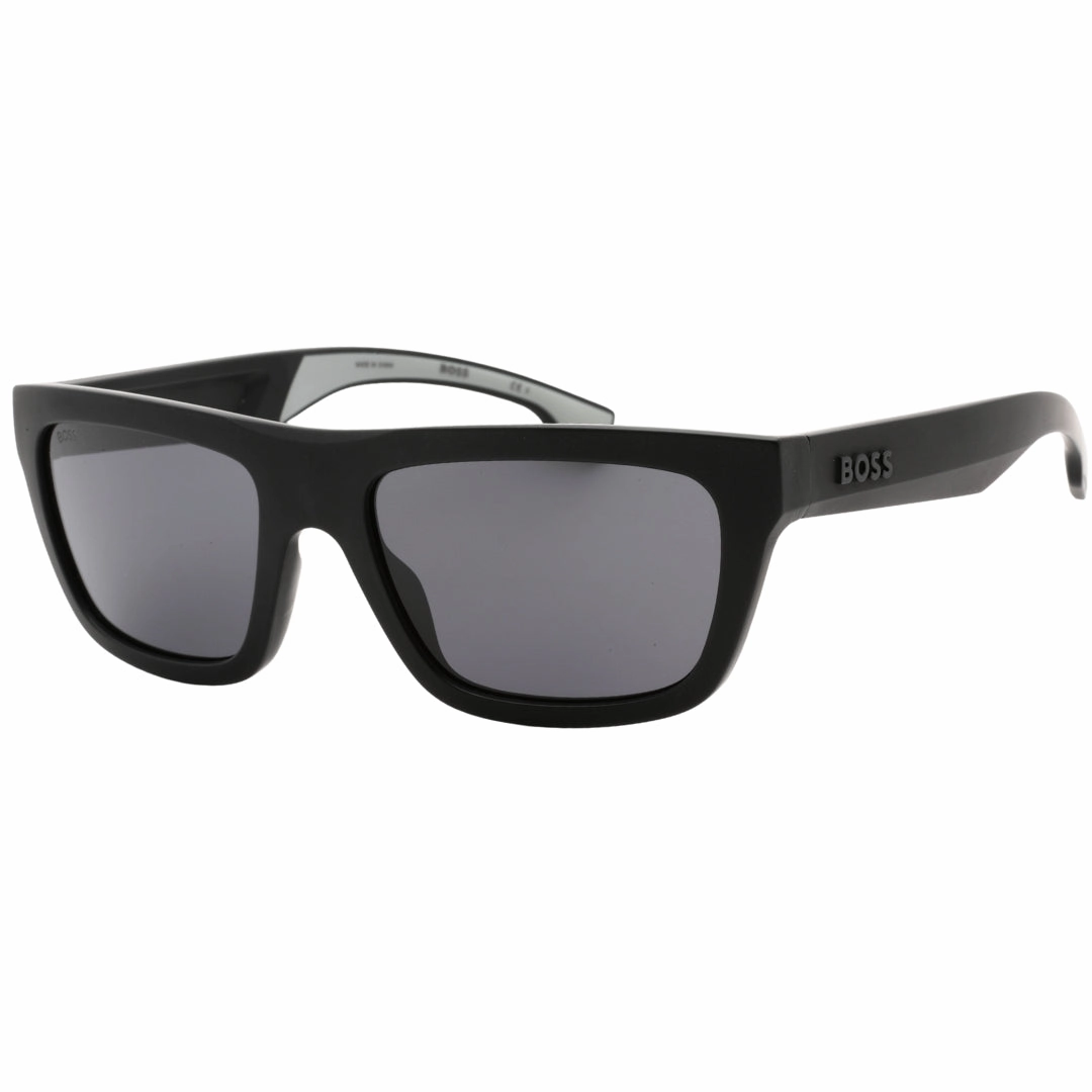 Hugo Boss Matte Black Frame Grey Lensed Sunglasses