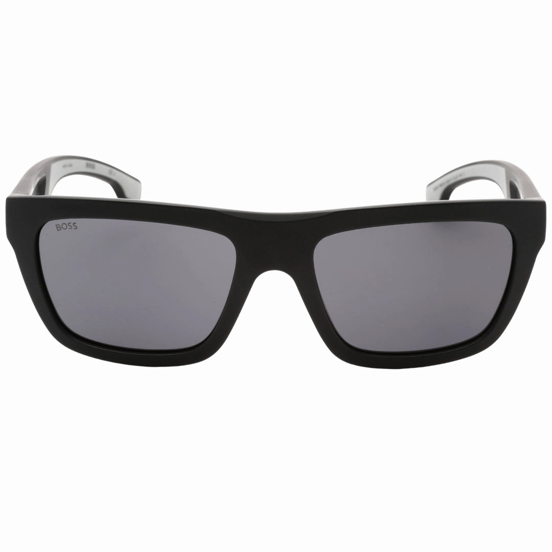 Hugo Boss Matte Black Frame Grey Lensed Sunglasses