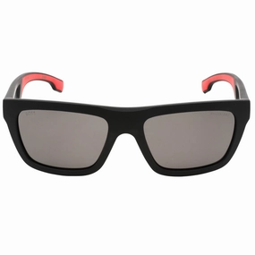 Hugo Boss Matte Black Grey Polarized Lens Sunglasses