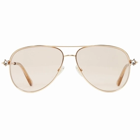 Jimmy Choo Pink Lens Sansa Gold Sunglasses
