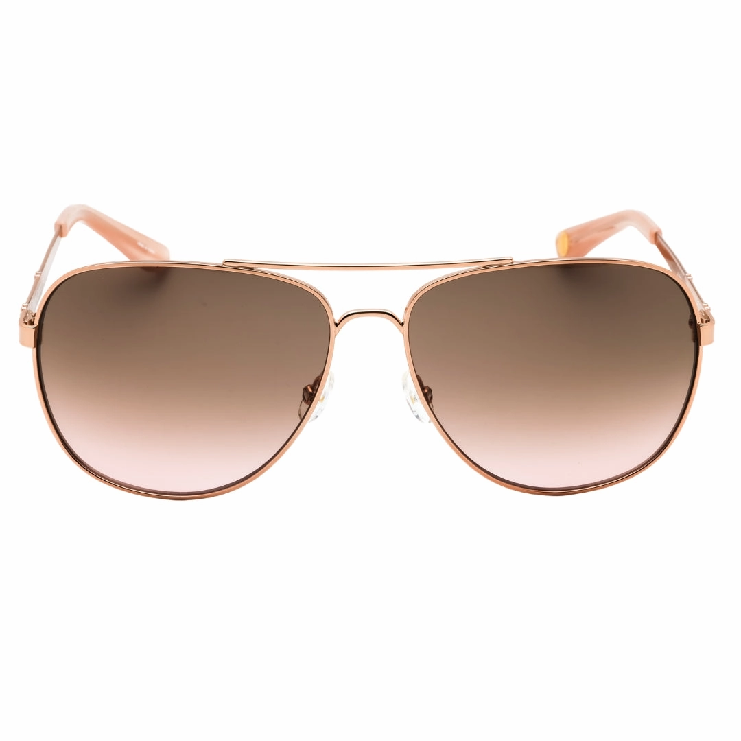 Juicy Couture Brown Pink Gradient Lens Rose Gold Sunglasses