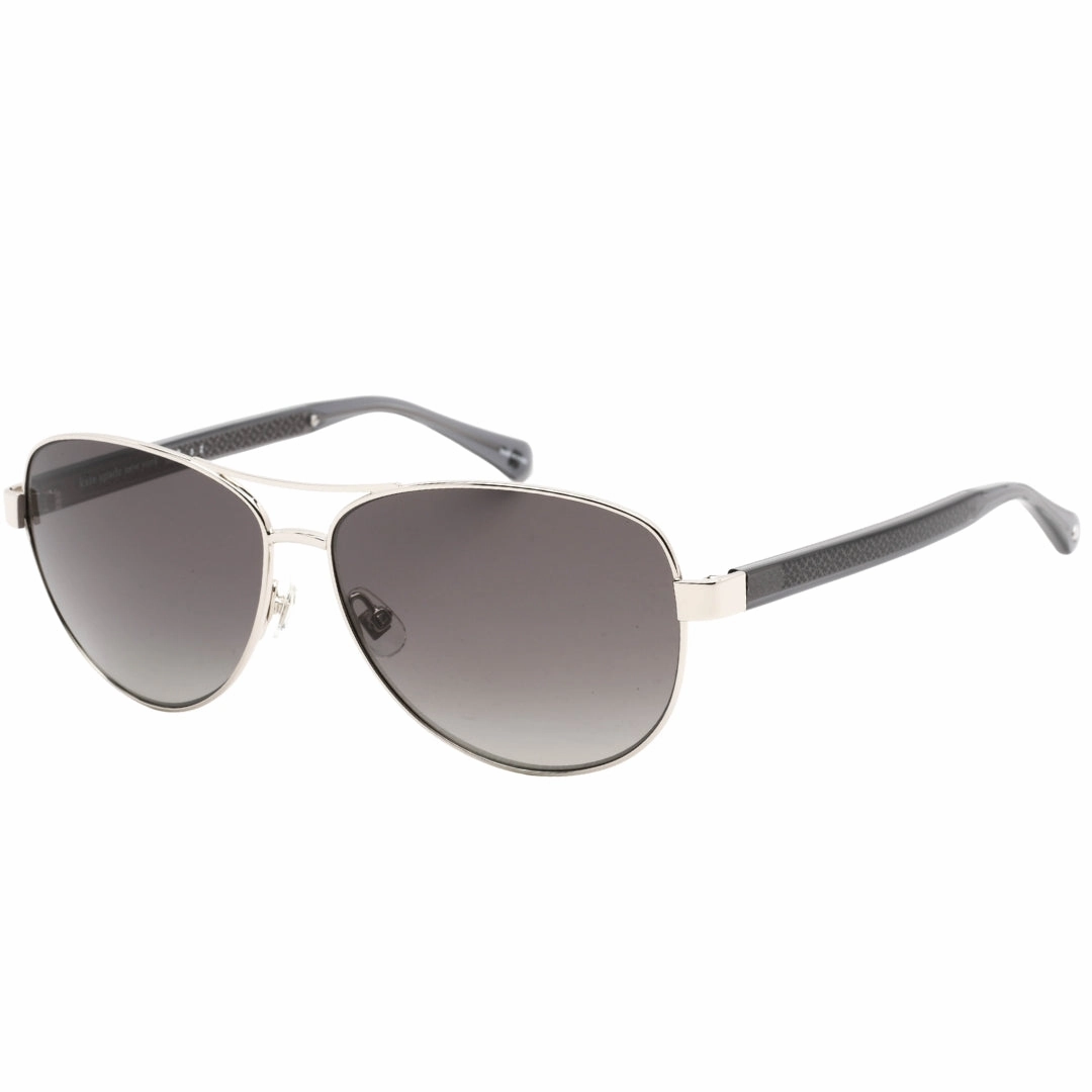 Kate Spade Fara Grey Gradient Lens Palladium Silver Sunglasses