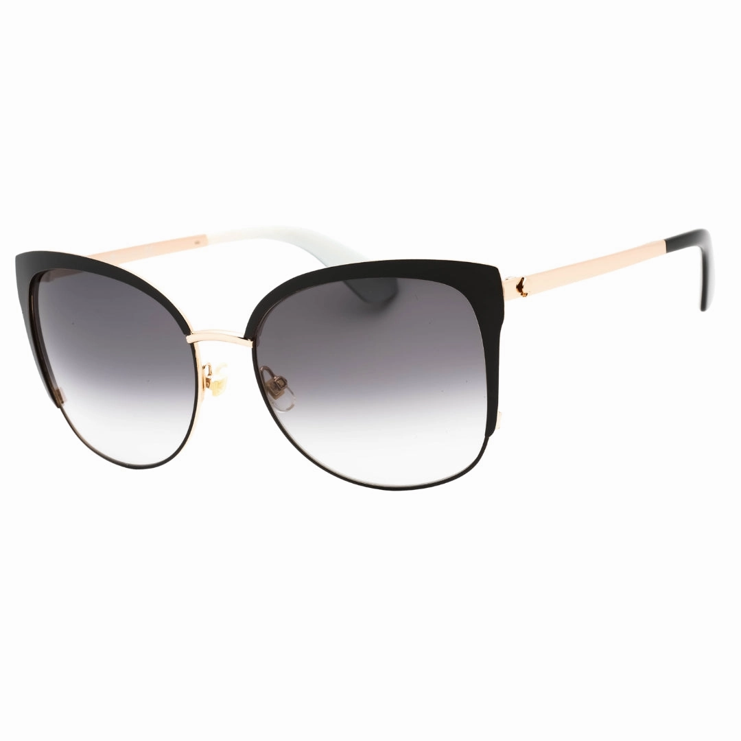 Kate Spade Genice Black Gold Frame Grey Gradient Lens Sunglasses