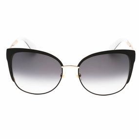 Kate Spade Genice Black Gold Frame Grey Gradient Lens Sunglasses