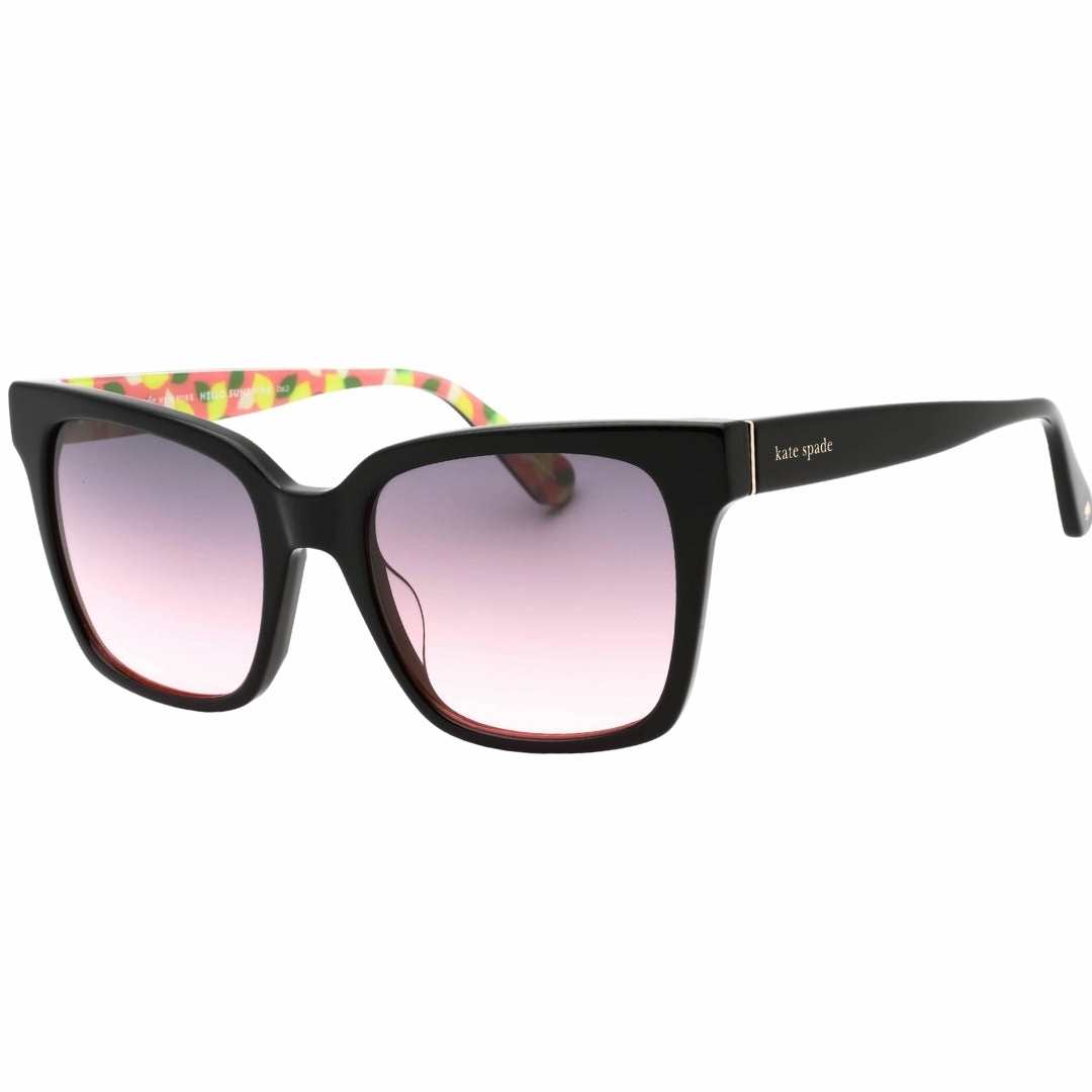 Kate Spade Harlow/G/S Grey Fuchsia Lens Black Sunglasses