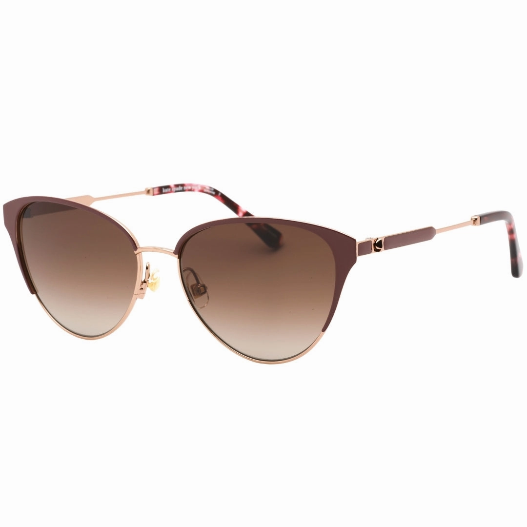Kate Spade Ianna/G/S Brown Gradient Lens Red Rose Gold Sunglasses