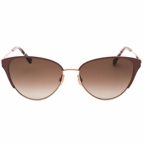 Kate Spade Ianna/G/S Brown Gradient Lens Red Rose Gold Sunglasses