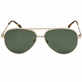 Lacoste Gold Metal Frame Green Polarized Sunglasses