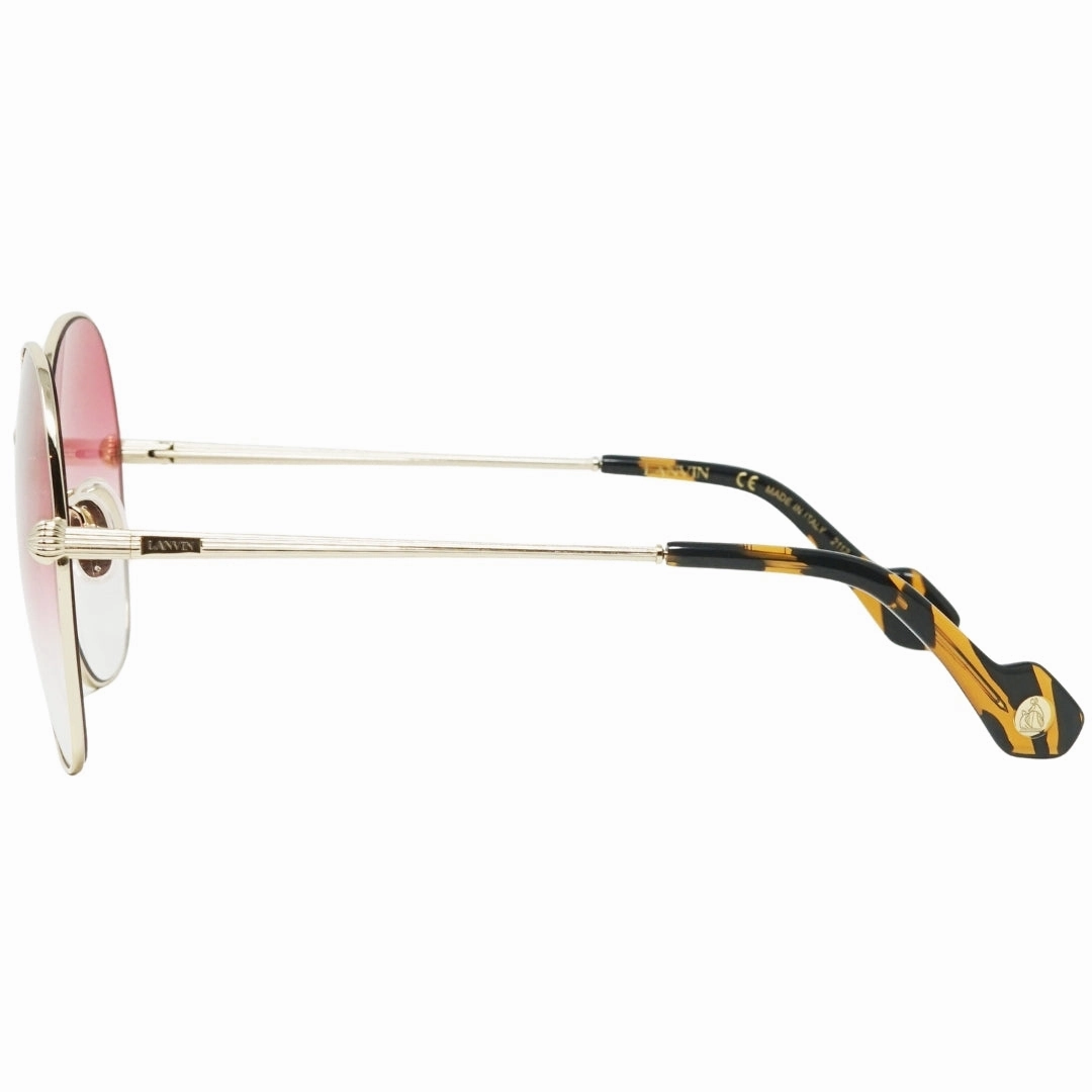 Lanvin Gradient Coral Lens Gold Sunglasses