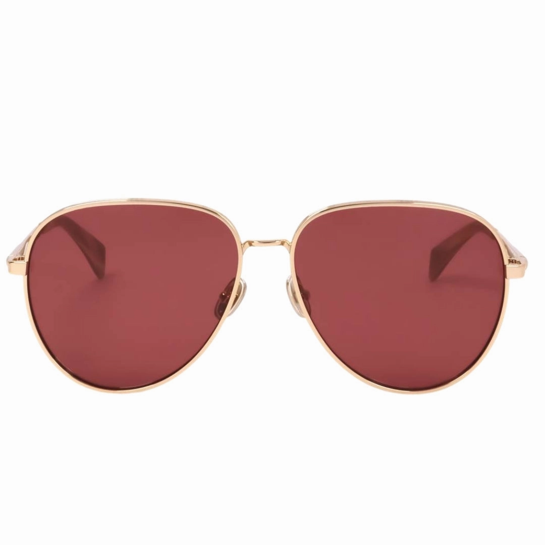 Lanvin Wine Lens Gold Sunglasses