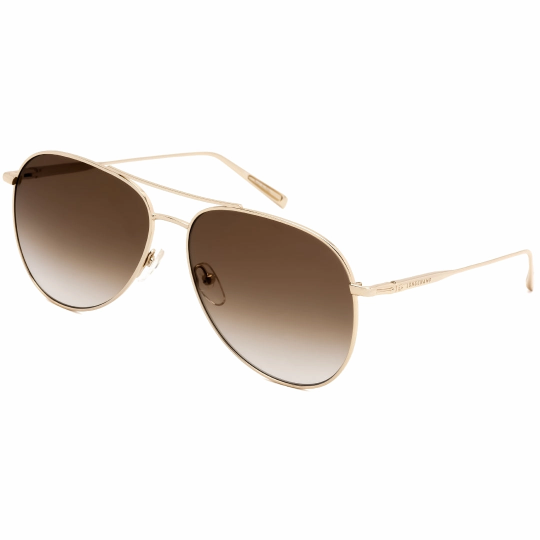 Longchamp Brown Gradient Gold Sunglasses