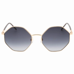 Love Moschino Dark Grey SF Hexagon Lens Rose Gold Sunglasses