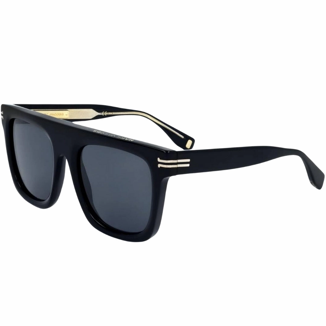 Marc Jacobs Black Round Framed Grey Lens Sunglasses