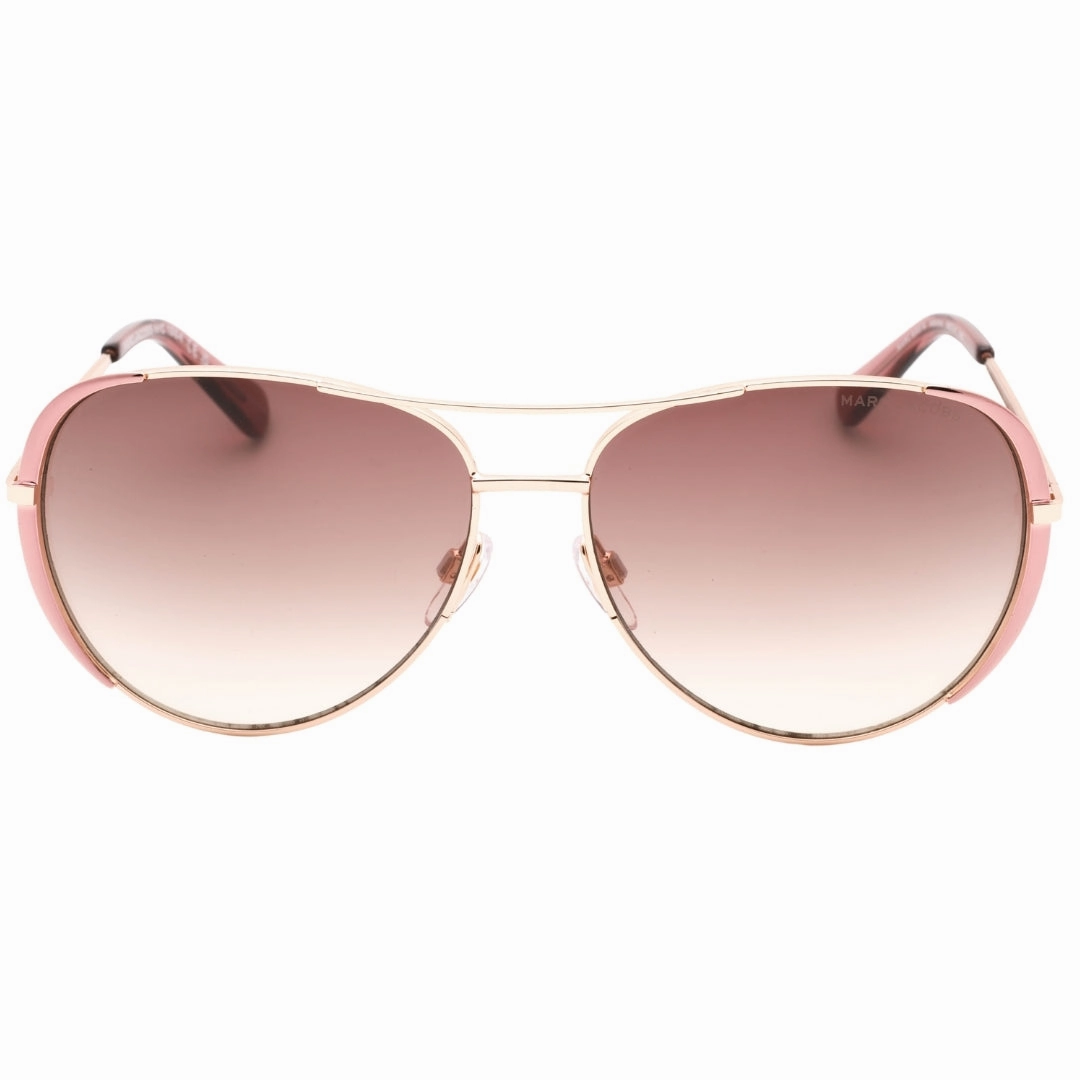 Marc Jacobs Brown Lens Pink Detail Gold Sunglasses