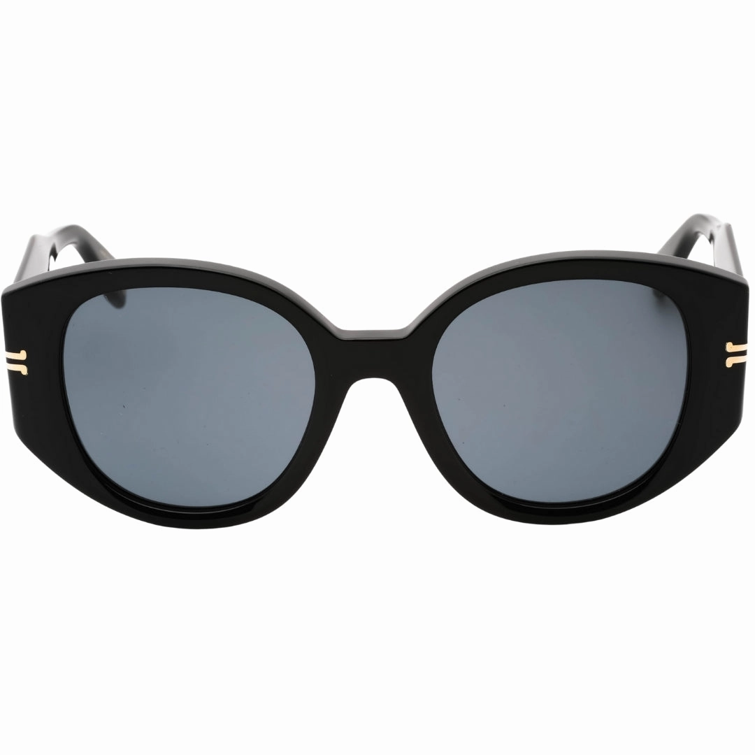 Marc Jacobs Grey Rounded Lens Black Sunglasses