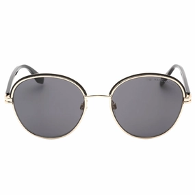Marc Jacobs Round Grey Lensed Black Gold Sunglasses