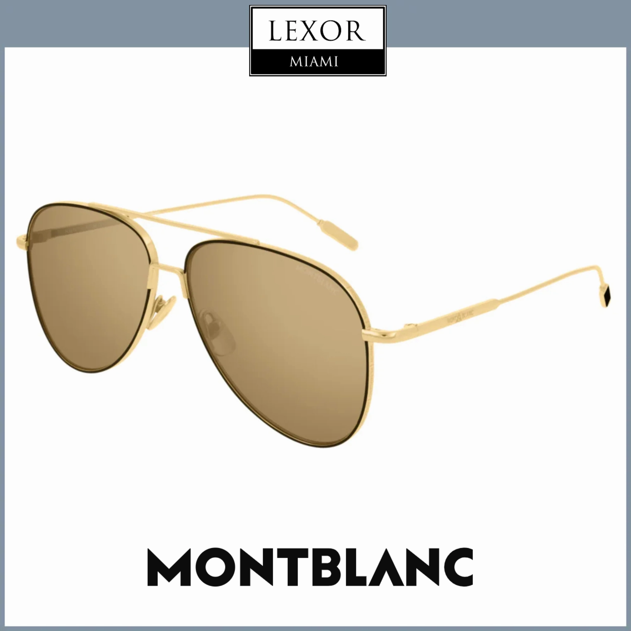 Mont Blanc MB0078S 001 59 Sunglasses Unisex