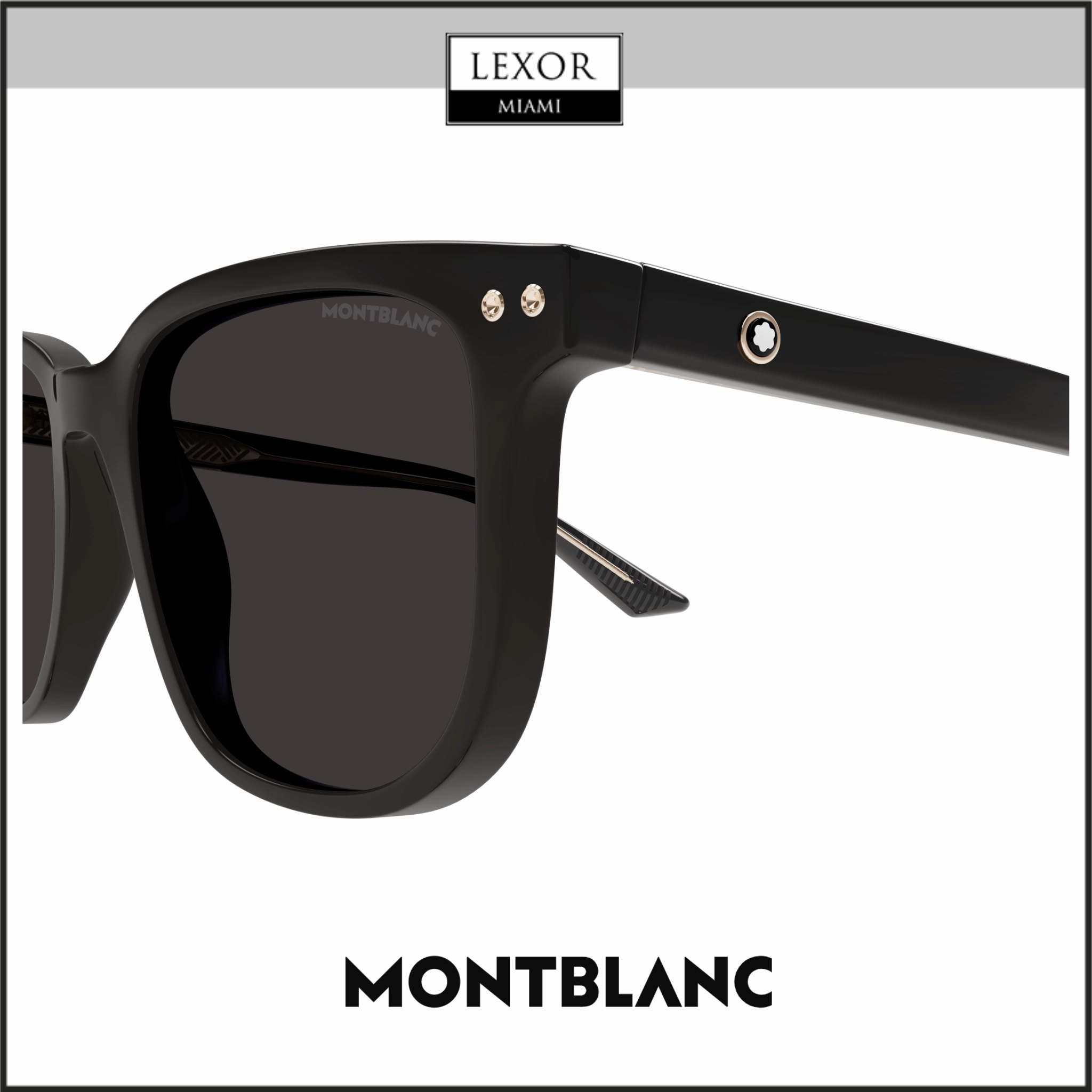 Montblanc MB0258SA-001 55 Sunglass MAN RECYCLED AC