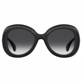 Moschino Bold Rounded Frame Black Sunglasses