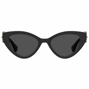 Moschino Cat Eyed Butterfly Grey Lensed Black Sunglasses