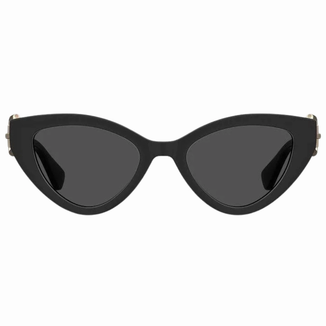 Moschino Cat Eyed Butterfly Grey Lensed Black Sunglasses
